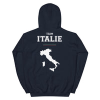 Thumbnail for Sweat à capuche Italie noir dos - Douceur et fierté locale