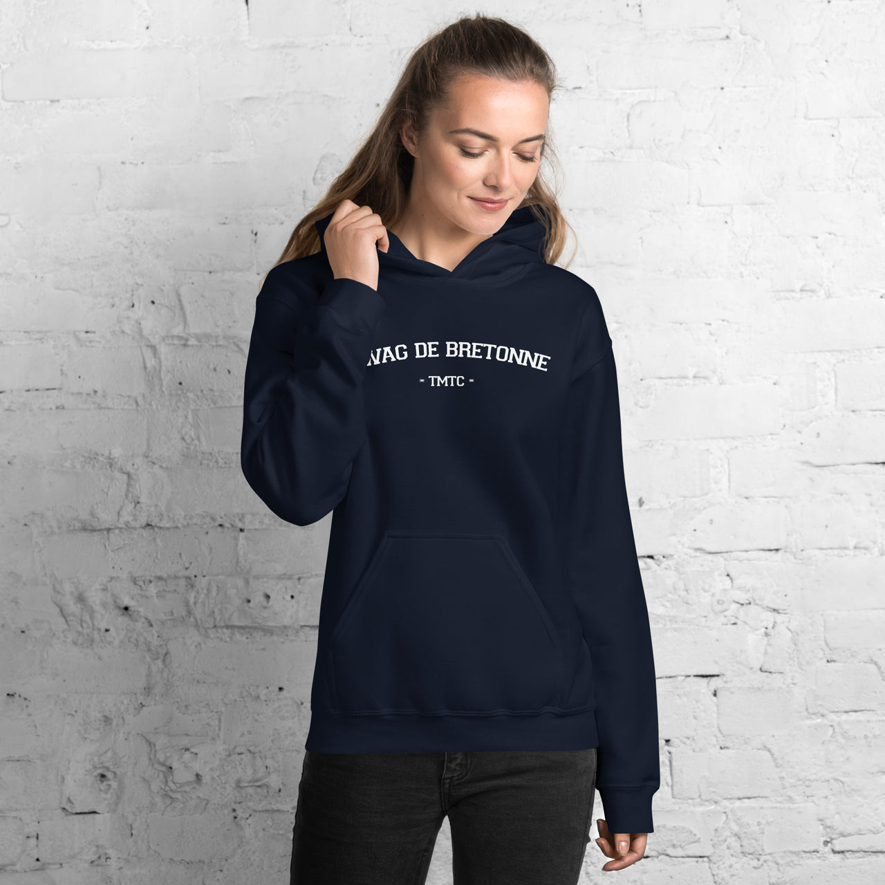 Sweat à capuche Bretagne noir dos - Douillet et swag pour tous
