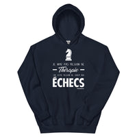 Thumbnail for Sweat à capuche Échecs bordeaux dos - Je n'ai pas besoin de thérapie