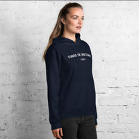 Thumbnail for Sweat à capuche Bretagne bleu indigo dos - Douillet et swag pour tous