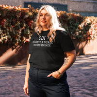 Thumbnail for T-shirt humour femme bleu - CDI Chiante à durée indéterminée