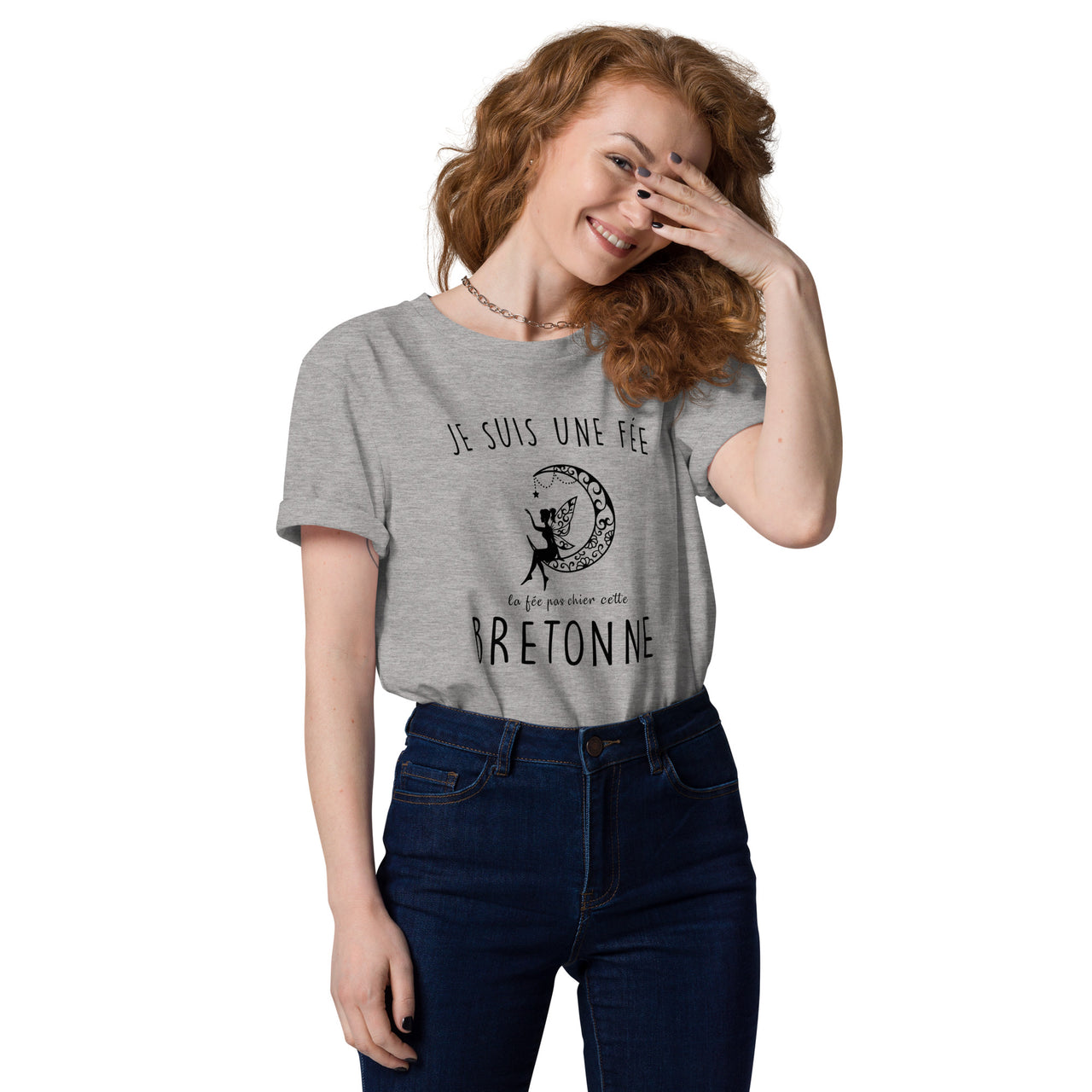 T-shirt Bretagne gris chiné dos - Fée pas chier