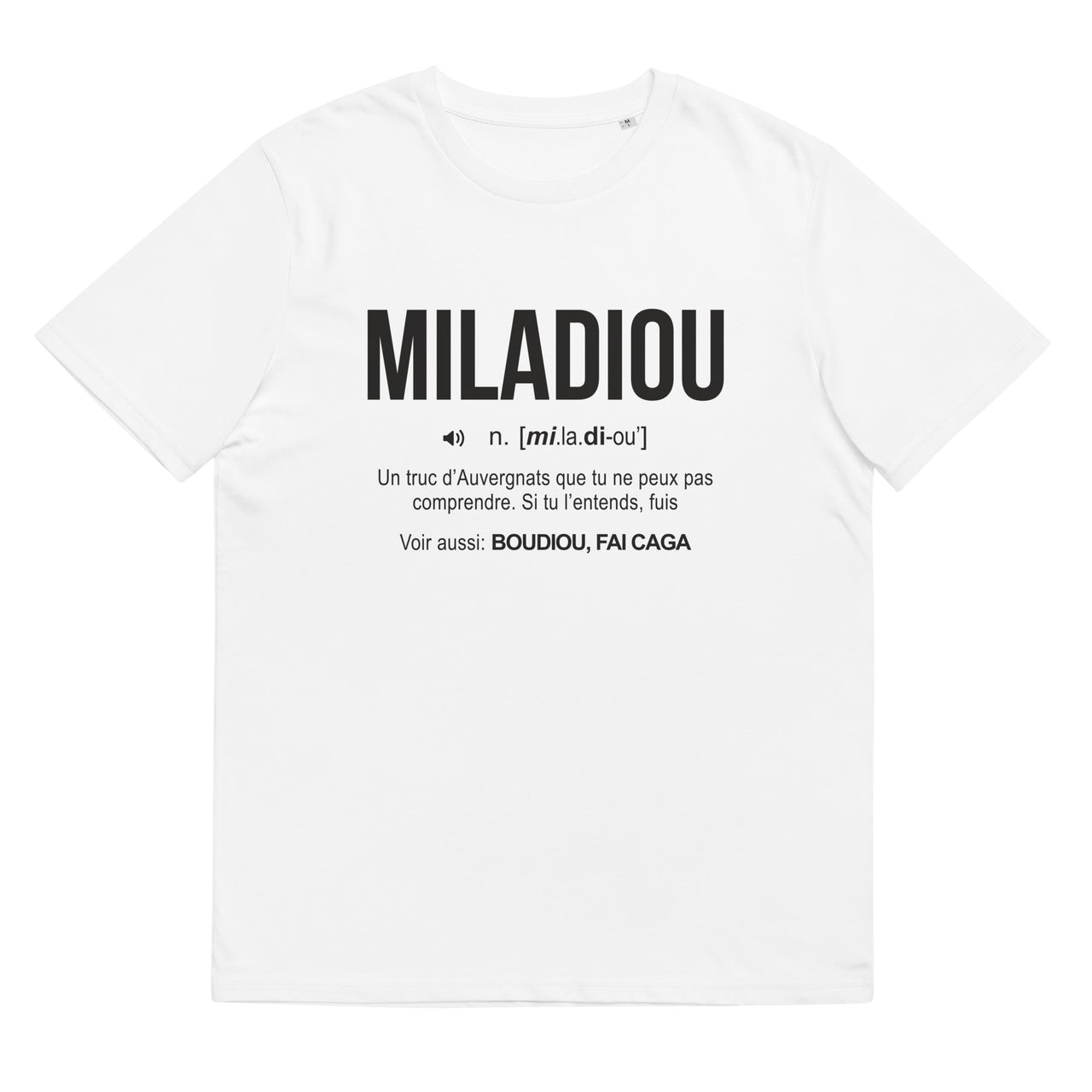 T-shirt Auvergne noir - Miladiou, un clin d'œil humoristique