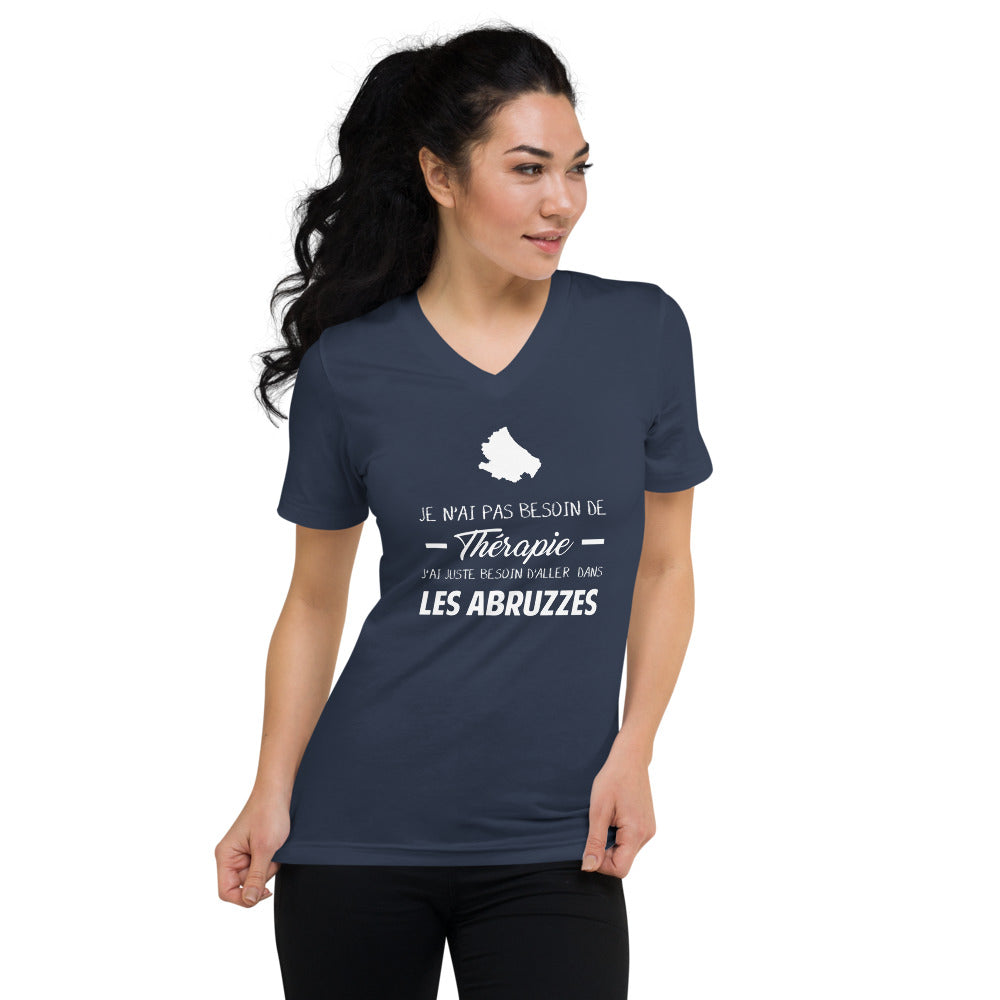 Pas besoin de Thérapie Abruzzes - Italie - T-shirt col V - Bleu Marine