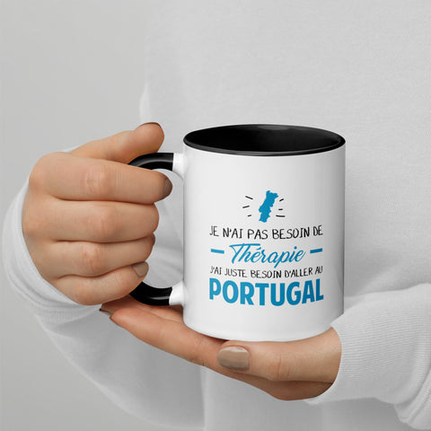 Mug à Intérieur Coloré - Cadeau Souvenir Thérapie Portugal