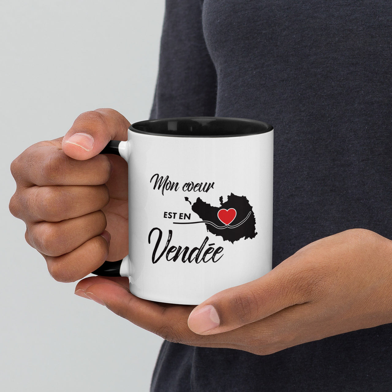 Mug Vendée bleu foncé - Mon coeur est en Vendée