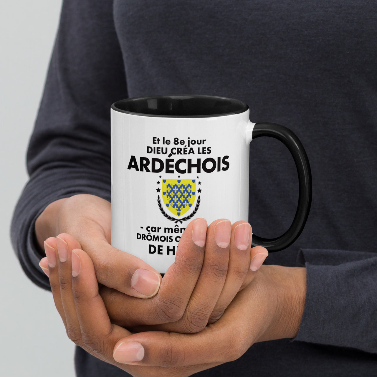 Mug Ardèche bleu foncé - Les Ardéchois, héros du café