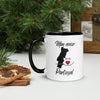 Mug Portugal noir - Mon cœur est au Portugal