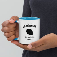 Thumbnail for Mug Réunion bleu dos - Souvenir coloré pour vos pauses café