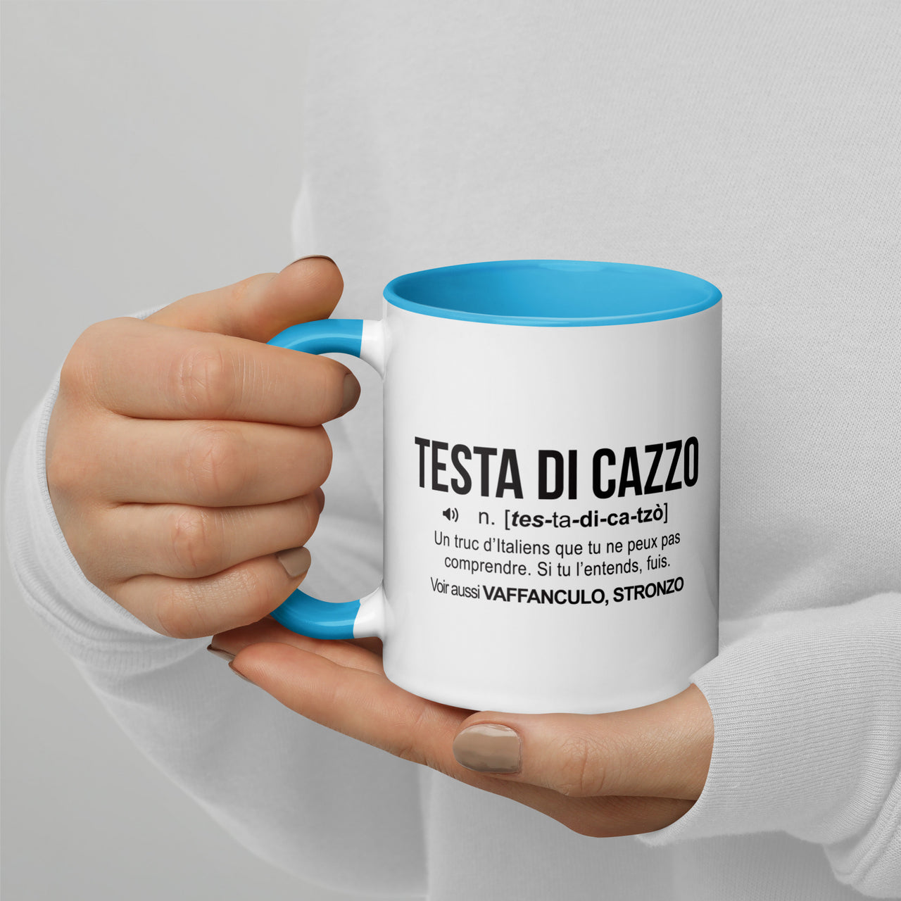 Mug Italie rouge dos - design humoristique pour café