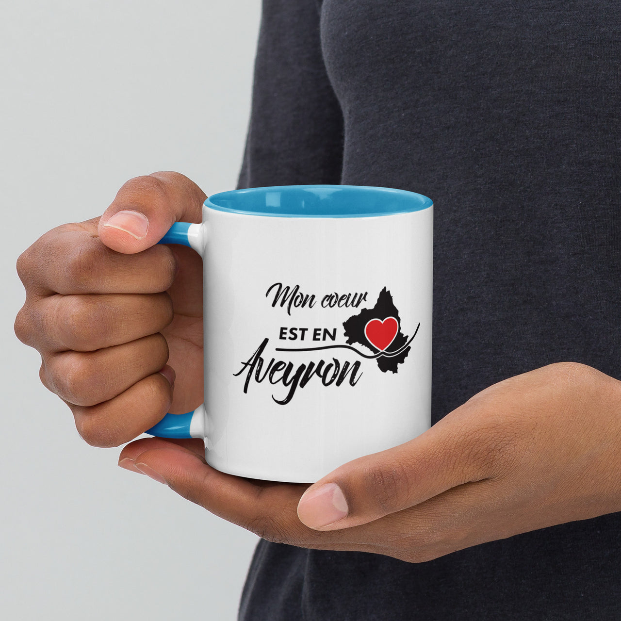 Mug Aveyron rouge dos - Mon Coeur est en Aveyron