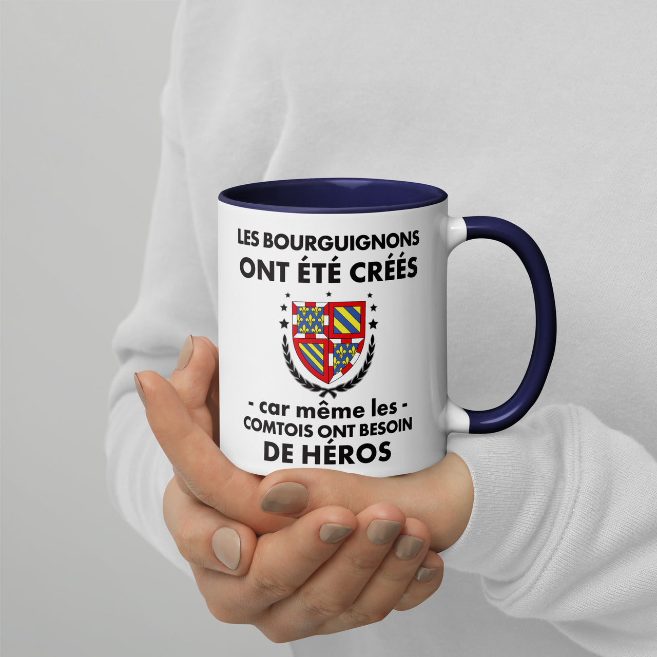 Mug Bourgogne bleu foncé dos - Les Bourguignons ont été créés