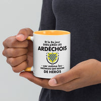 Thumbnail for Mug Ardèche jaune doré dos - Les Ardéchois, héros du café