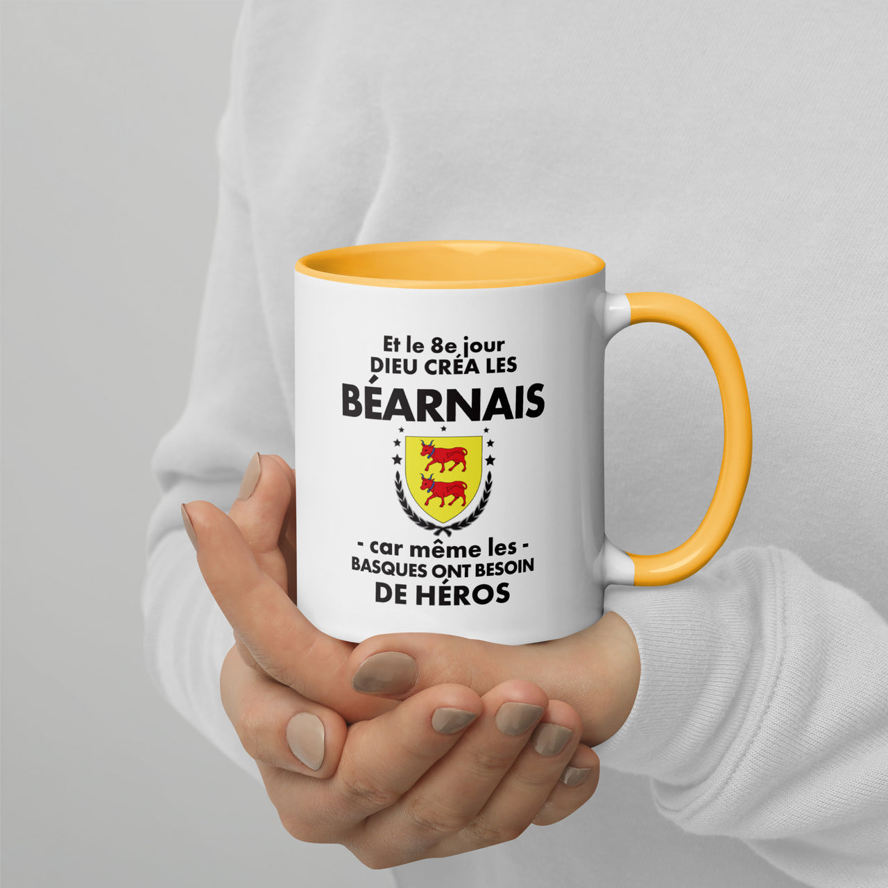 Mug Béarnais bleu foncé dos - Et le 8e jour Dieu créa les Béarnais