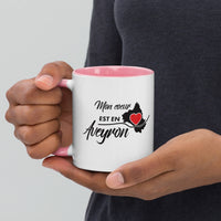 Thumbnail for Mug Aveyron rose dos - Mon Coeur est en Aveyron
