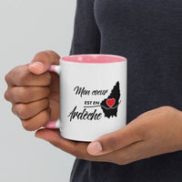 Thumbnail for Mug Ardèche rose dos - Mon coeur est en Ardèche
