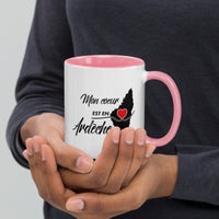 Thumbnail for Mug Ardèche bleu dos - Mon coeur est en Ardèche