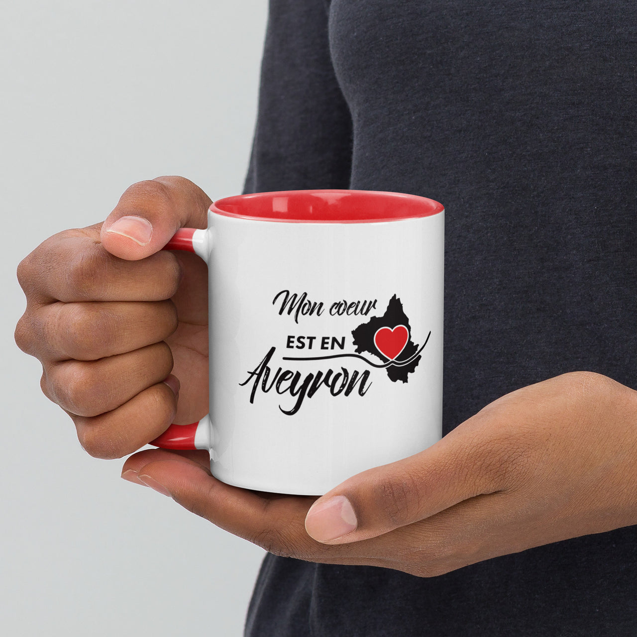 Mug Aveyron noir - Mon Coeur est en Aveyron