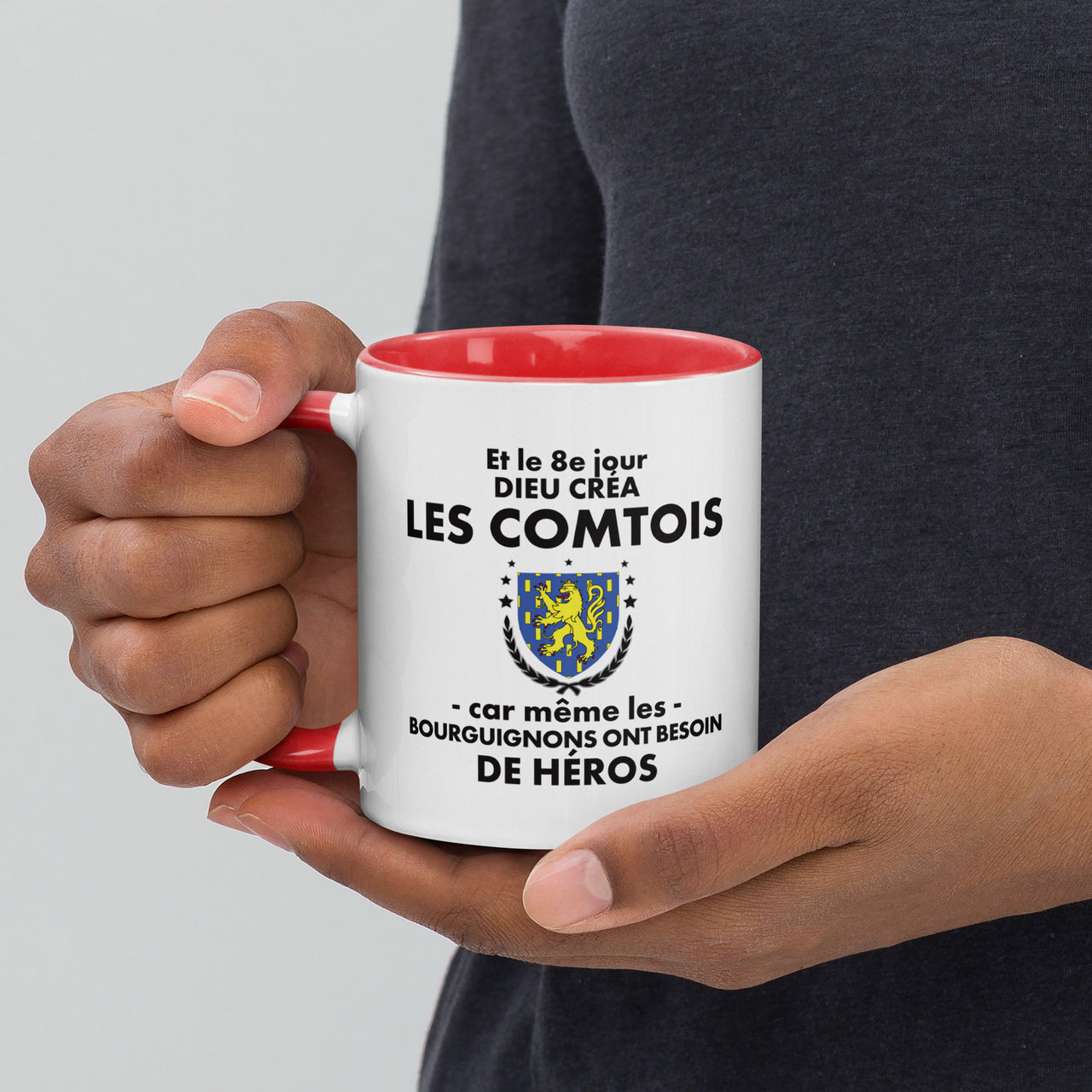 Bunter Becher mit farbenfroher Innenseite – Geschenk aus der Franche-Comté – der 8. Tag