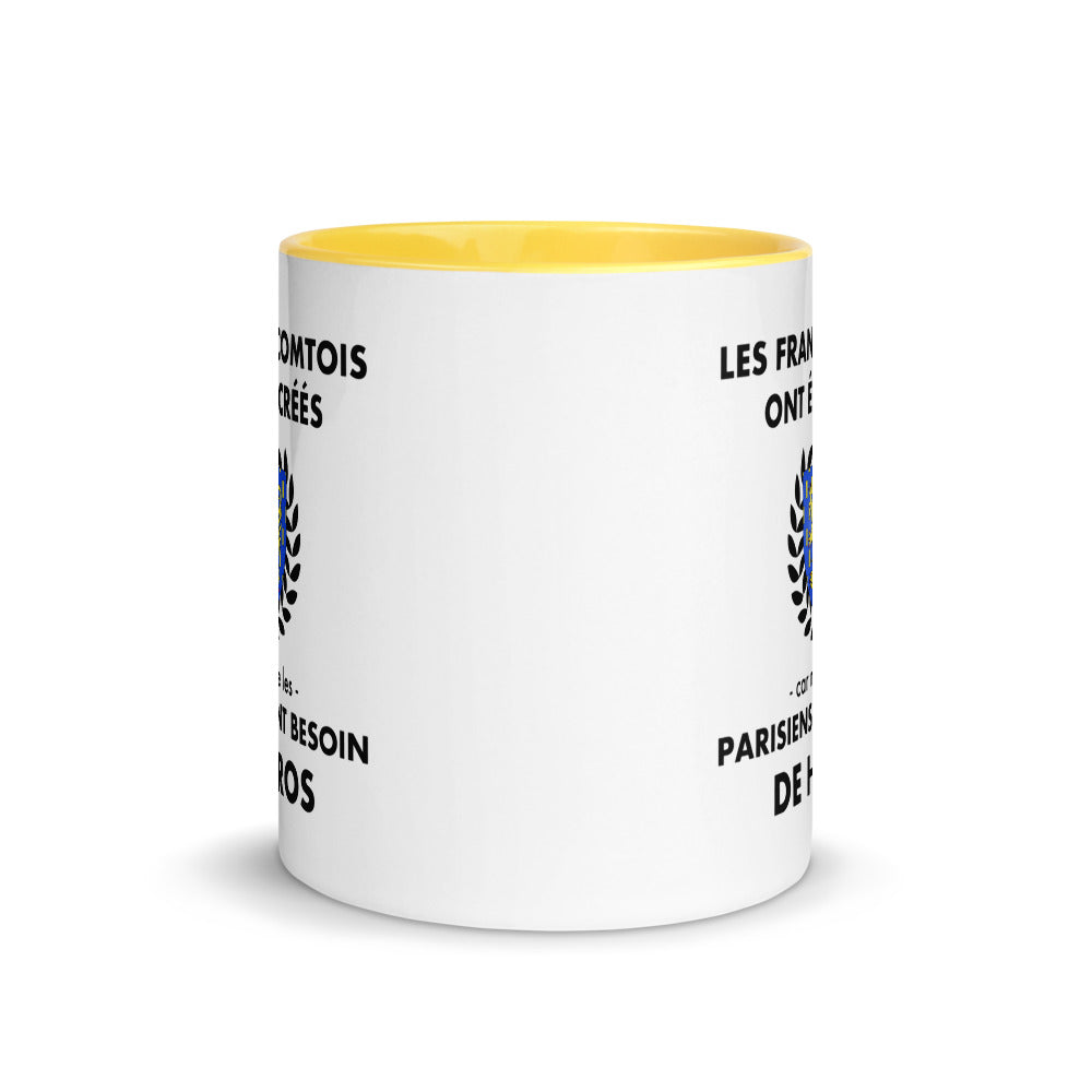 Tasse mug jaune Les Franc-Comtois ont été créés