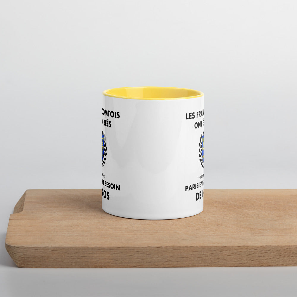 Tasse mug jaune Les Franc-Comtois ont été créés