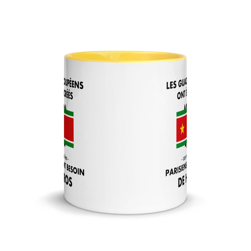 Tasse mug jaune Les Guadeloupéens ont été créés