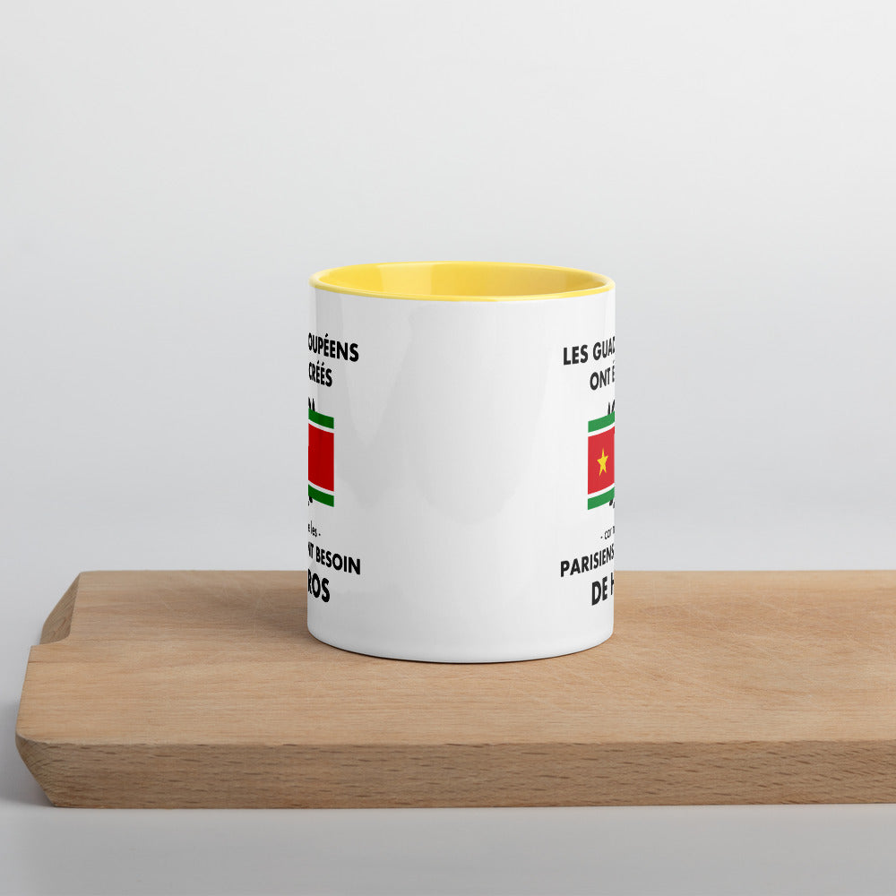 Tasse mug jaune Les Guadeloupéens ont été créés