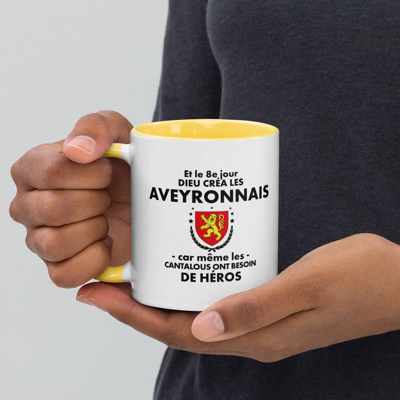 Bunte Tasse mit farbenfrohem Innenraum – Humorvolles Geschenk – Aveyron