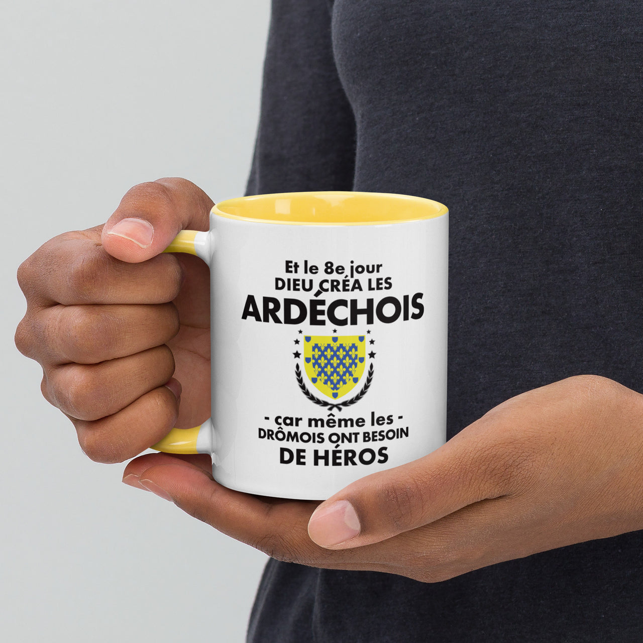 Mug Ardèche noir - Les Ardéchois, héros du café
