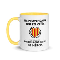Thumbnail for Les Provençaux ont été créés car même les Parisiens ont besoin de héros - Tasse mug jaune 11 oz - Provence