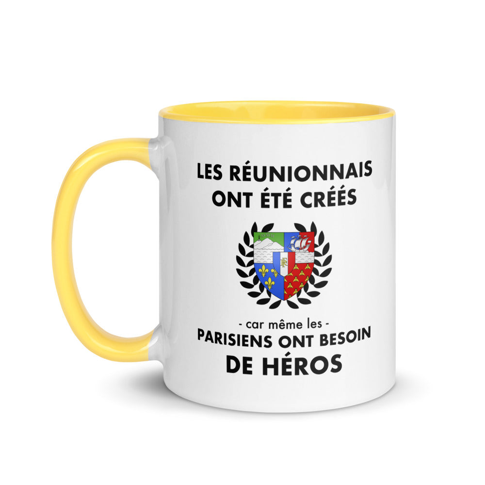 Tasse mug jaune Les Réunionnais ont été créés