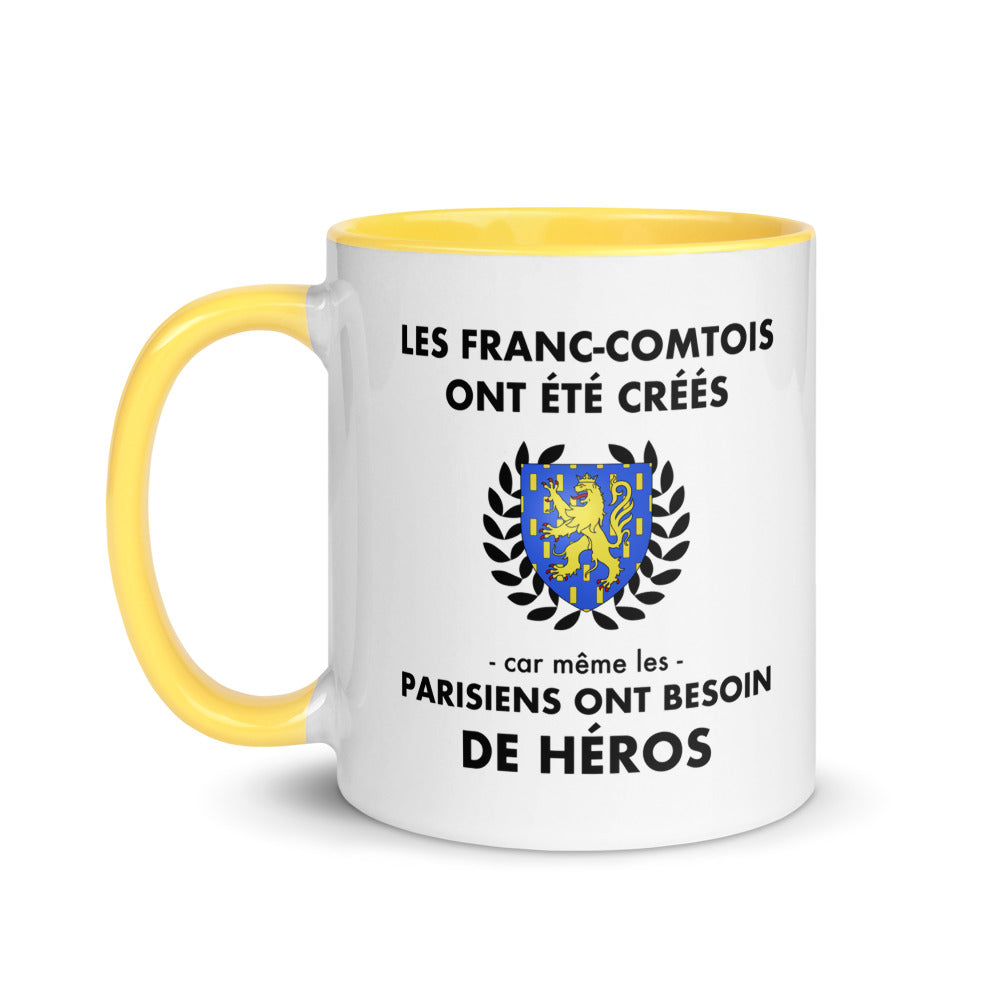 Tasse mug jaune Les Franc-Comtois ont été créés