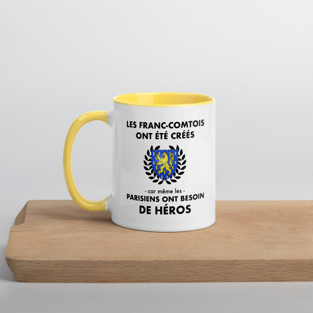 Tasse mug jaune Les Franc-Comtois ont été créés