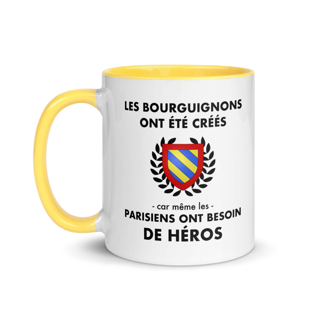 Tasse mug jaune Les Bourguignons ont été créés