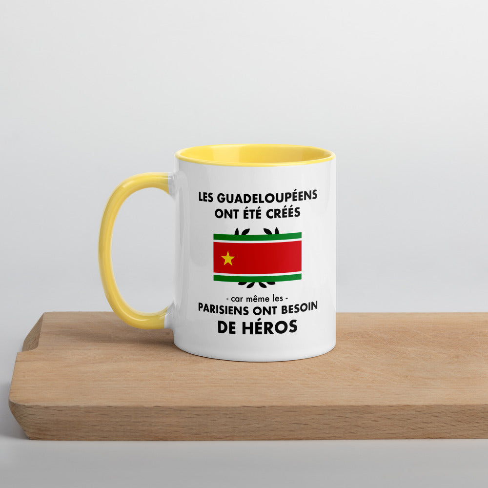 Tasse mug jaune Les Guadeloupéens ont été créés