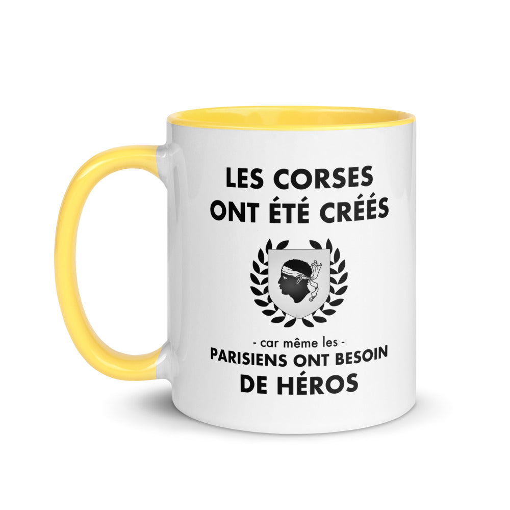 Tasse mug jaune Les Corses ont été créés
