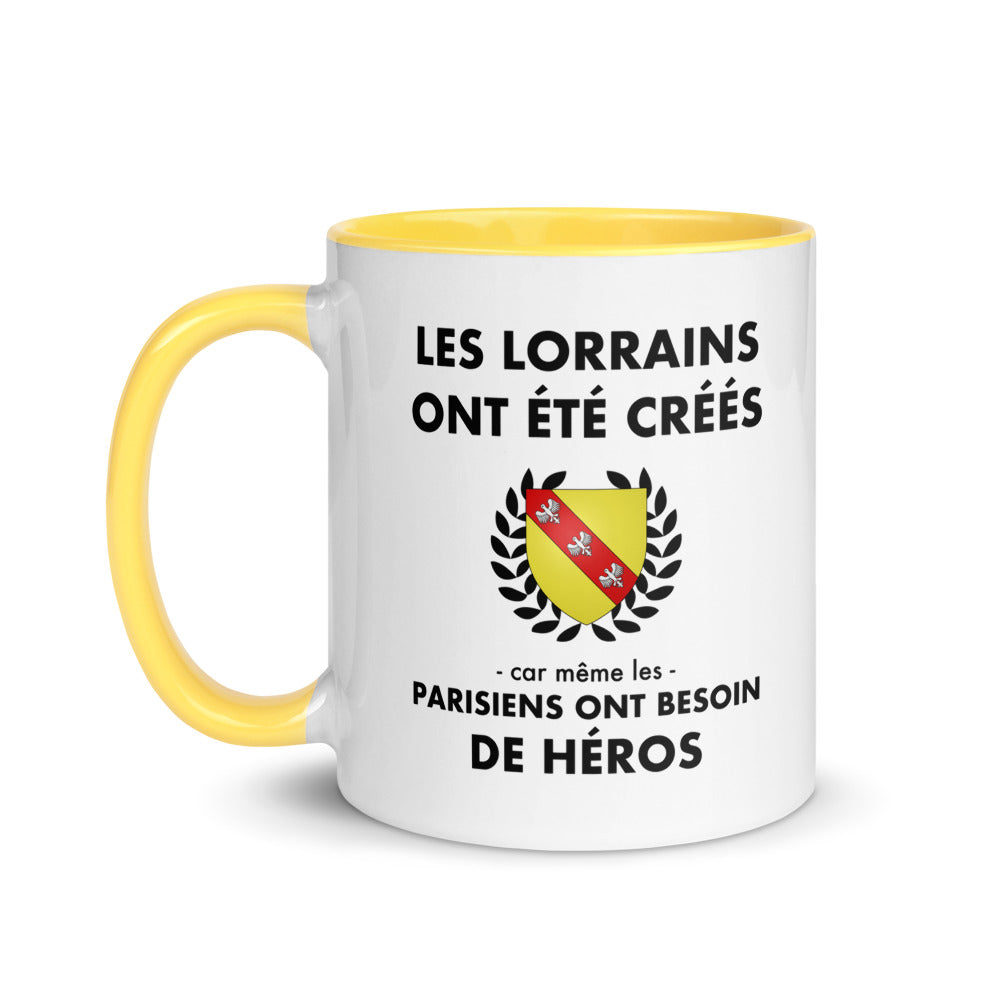 Tasse mug jaune Les Lorrains ont été créés