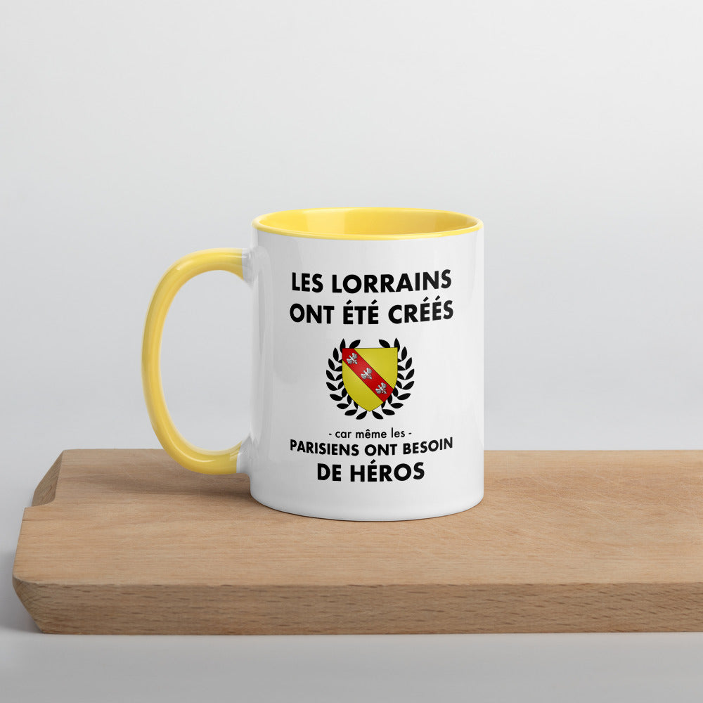 Tasse mug jaune Les Lorrains ont été créés