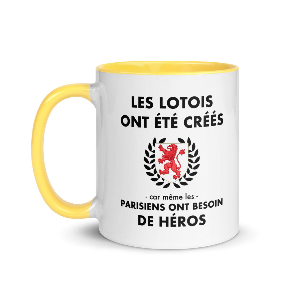 Tasse mug jaune Les Lotois ont été créés