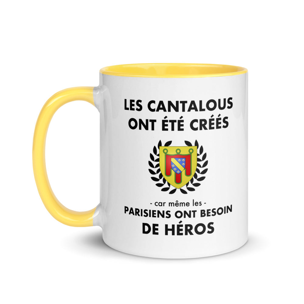 Tasse mug jaune Les Cantalous ont été créés