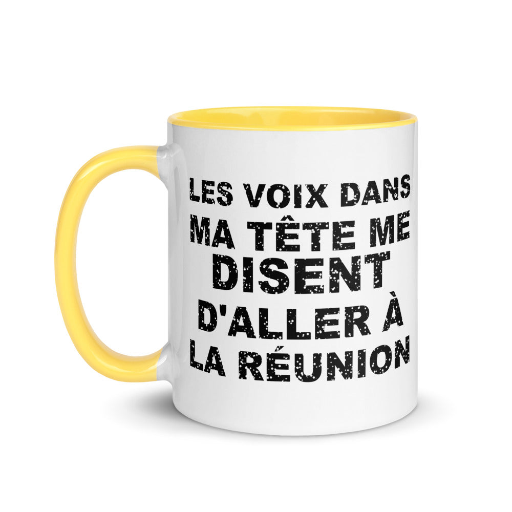 Les voix dans ma tête me disent d'aller à la Réunion - Mug 11 oz