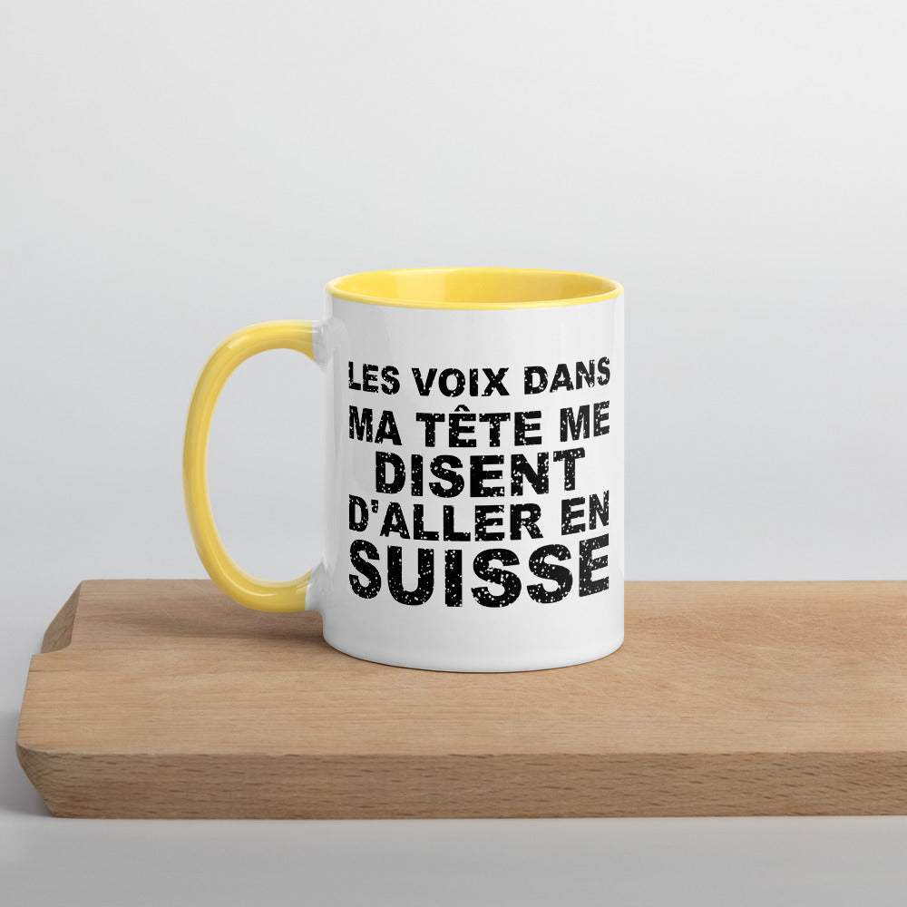 Les voix dans ma tête me disent d'aller en Suisse - Mug 11 oz