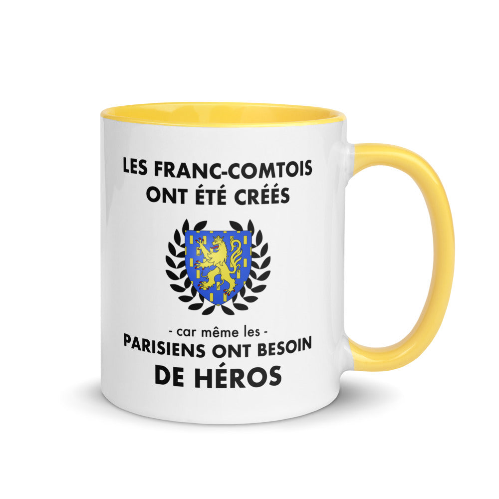 Tasse mug jaune Les Franc-Comtois ont été créés
