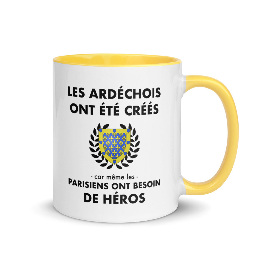 Tasse mug jaune Les Ardéchois ont été créés