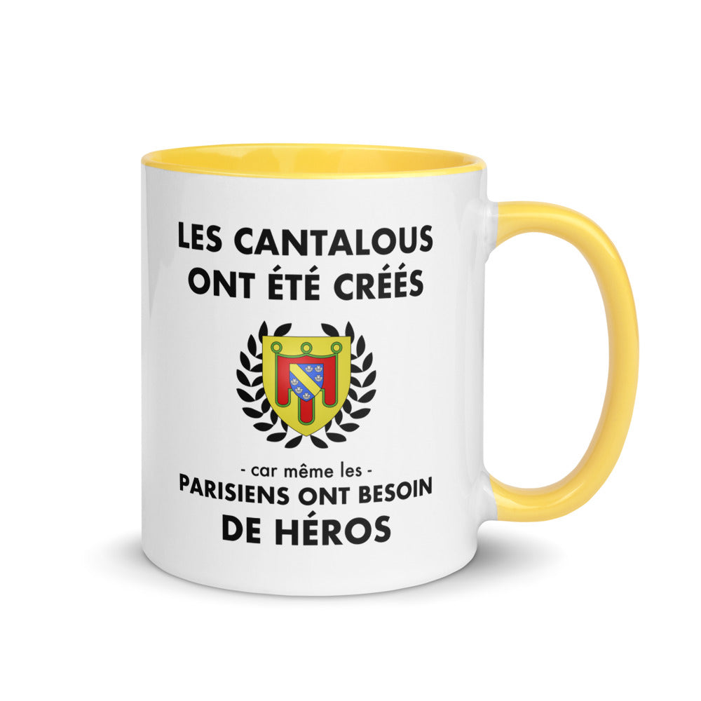 Tasse mug jaune Les Cantalous ont été créés