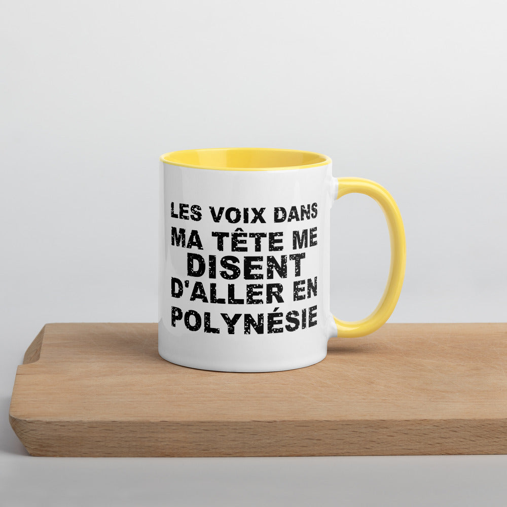 Les voix dans ma tête me disent d'aller en Polynésie - Mug 11 oz