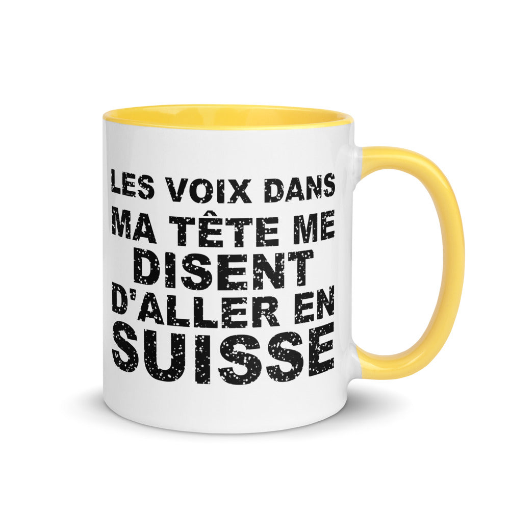 Les voix dans ma tête me disent d'aller en Suisse - Mug 11 oz