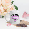 Mug Saint-Valentin blanc brillant - J't'aime comme un fou
