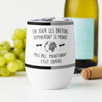 Gobelet Premium Acier Verre Vin extérieur - Humour Bretagne