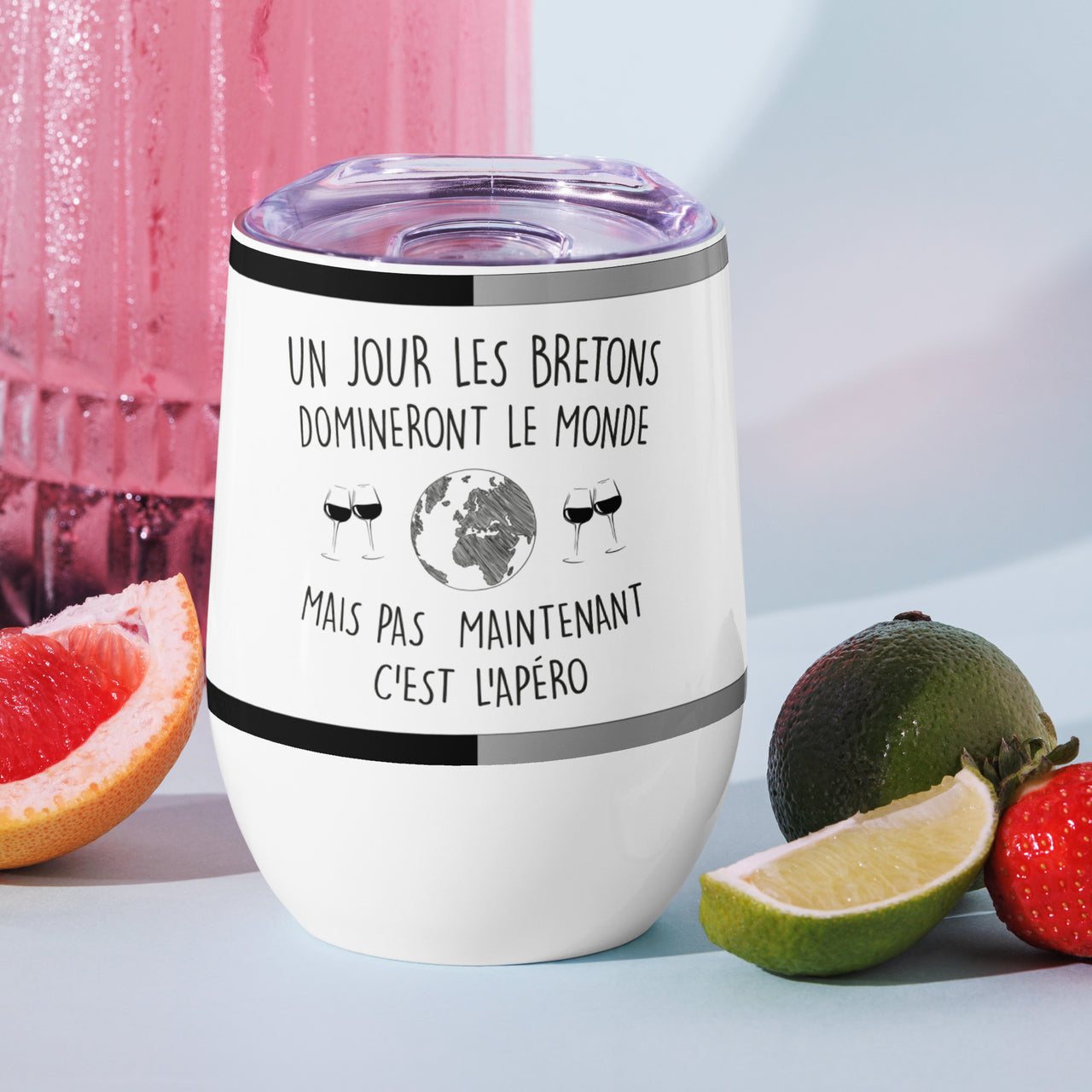 Gobelet vin Bretagne - Humour et fierté locale